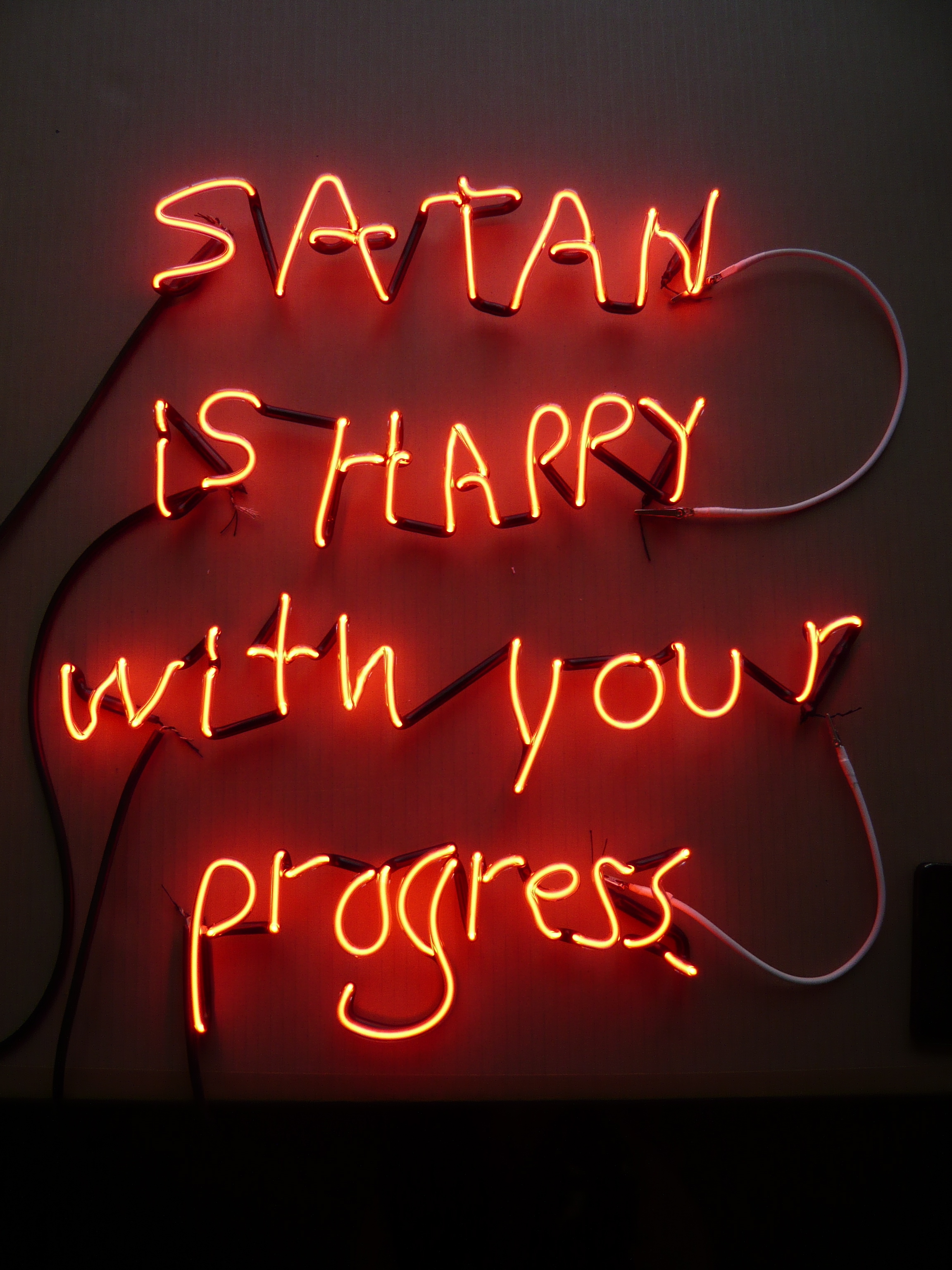 Satanis Happywith yourProgress. | GEORGE HORNER